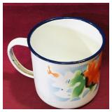 Antique Bumper Harvest Enamelled Cup Antique Bumper Harvest Enamelled Cup