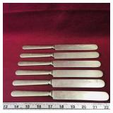 Set Of 6 Antique Nickel Butter Knives Set Of 6 Antique Nickel Butter Knives