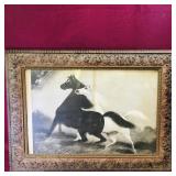 Antique Framed Horses Art Print Antique Framed Horses Art Print
