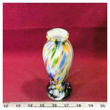 Cased Art Glass Flower Vase (6 1/4' Tall) Cased Art Glass Flower Vase (6 1/4' Tall)
