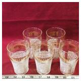 Set Of 5 1950's Drinking Glasses (4' Tall) Set Of 5 1950's Drinking Glasses (4' Tall)