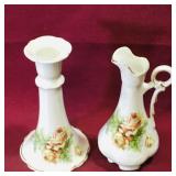 Vintage Ceramic Flower Vases Set Vintage Ceramic Flower Vases Set