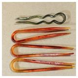 Lot Of 4 Antique Hair Clips Lot Of 4 Antique Hair Clips