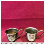 Pair Of Vintage S.P. Brass Childrens Cups Pair Of Vintage S.P. Brass Childrens Cups