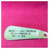Antique Halifax NS Business Advertising Shoehorn Antique Halifax NS Business Advertising Shoehorn