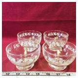 Set Of 4 Glass Sherbet Cups (2 1/2' Tall) Set Of 4 Glass Sherbet Cups (2 1/2' Tall)
