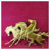 Vintage Brass Horses Wall Decoration Vintage Brass Horses Wall Decoration