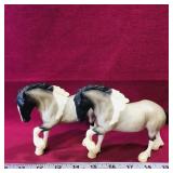 Pair Of Vintage Plastic Toy Horses