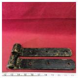 Pair Of Antique Iron Hinges (10 1/2" Long)