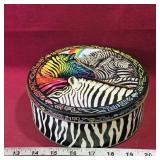 Zebra Biscuit Tin (3" x 7")