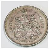 Silver 1960 Canadian 50 Cent Coin