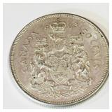 Silver 1963 Canadian 50 Cent Coin