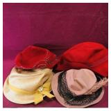 Lot Of 4 Vintage Ladies Hats