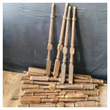Lot Of 21 Antique Stairwell Spindels