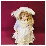 Vintage Porcelain Doll (14" Tall)