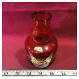 Vintage Bohemia Glass Flower Vase (5 1/2" Tall)