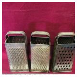 Lot Of 3 Vintage Metal Hand Graters