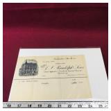 1904 A.F. Randolph & Sons NB Order Slip