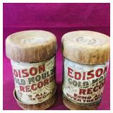 Lot Of 2 Antique Edison Phonograph Record Boxes