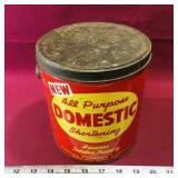 Vintage Domestic Shortening Tin Bucket
