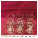 Set Of 6 Vintage Tumbler Glasses (3" Tall)