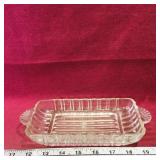 Vintage Glass Butter Dish (1 1/2" x 9" x 4")