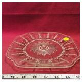 Vintage Glass Cake Plate (9")
