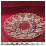 Vintage Bohemia Glass Serving Plate (10")