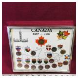 Framed 125th Canada Anniversary Coins Set