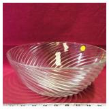 Large Vintage Lead Crystal Bowl (4 1/4" x 11")