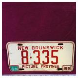 1969 New Brunswick Picture Province License Plate