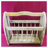 Vintage Wooden Record Holder