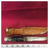 Vintage Samplough Knife & Sheath (9" Long)