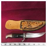 Vintage Solingen Buffalo Skinner Knife & Sheath