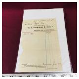 1907 Hamilton & Sons St. John NB Order Slip