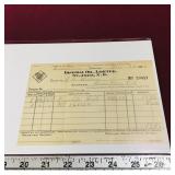 1925 Imperial Oil St. John NB Order Receipt Slip