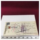 1928 T.H. Estabrooks Red Rose Tea Cheque