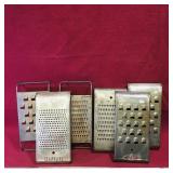 Lot Of 6 Assorted Vintage Cheese Graters