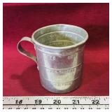 Vintage Tin Measuring Cup (3" Tall)