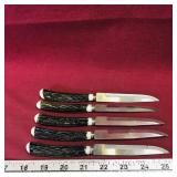 Set Of 5 Vintage Japan Kitchen Knives