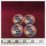 Lot Of 4 Vintage Generic Milk Bottle Tops