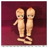 Lot Of 2 Vintage Plastic Dolls / Parts