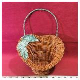 Tin Handled Decorative Basket (10" x 8")