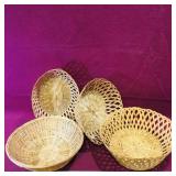Lot Of 4 Decorative Baskets