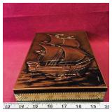 Vintage Nautical Tin Box (2" x 9 1/2" x 6 1/4")