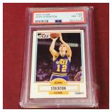 Graded 1990 Fleer John Stockton NBA Card