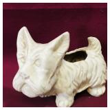 Ceramic Terrier Dog Planter (Made In Japan)