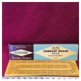 Acme Cribbage Board & Original Box (Vintage)