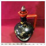 Painted Pottery Jug & Stopper (Antique)
