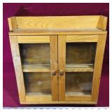 Wood & Glass Wall Mount Cabinet